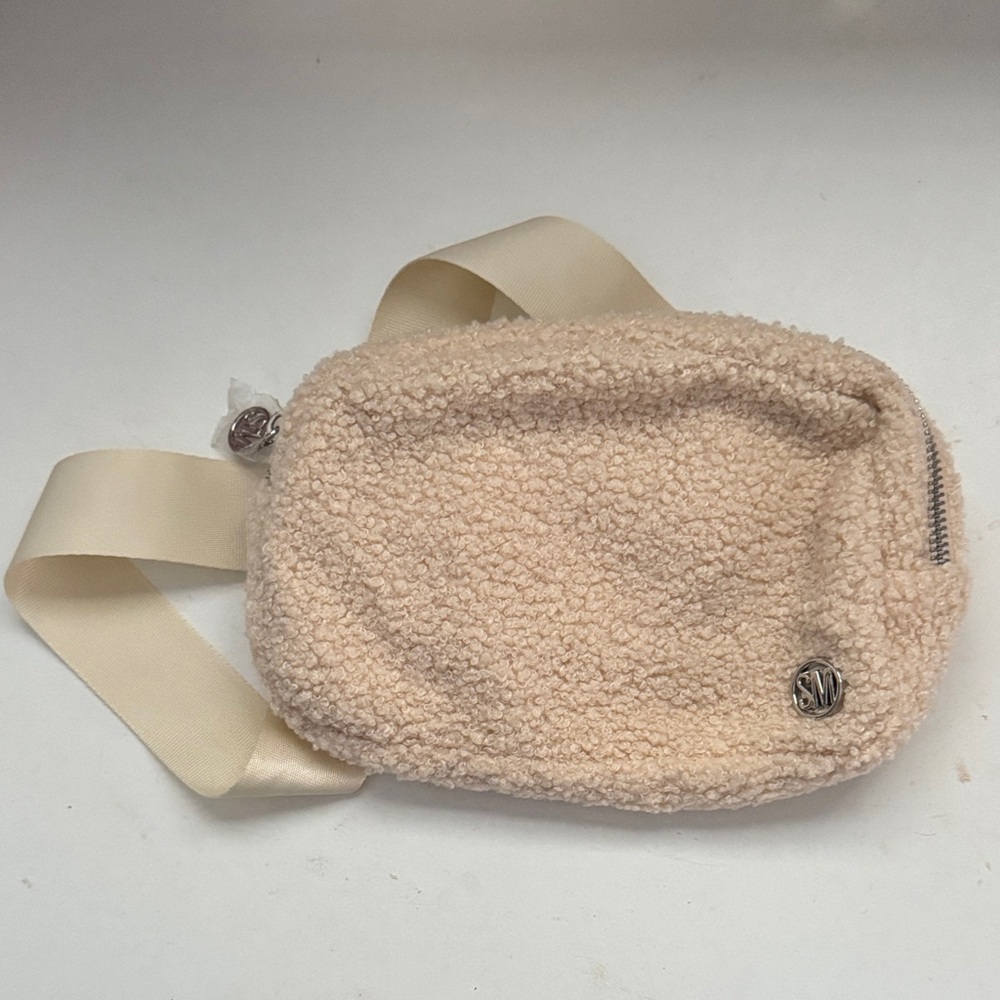 Cream Sherpa Crossbody Bag